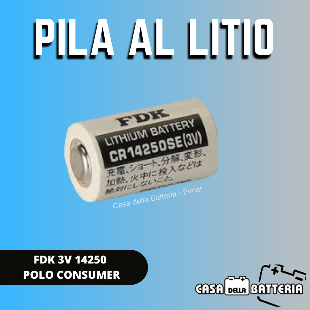 PILA AL LITIO 3V CR14250 POLO A BOTTONE FDK