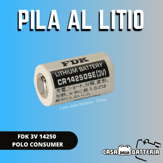 PILA AL LITIO 3V CR14250 POLO A BOTTONE FDK