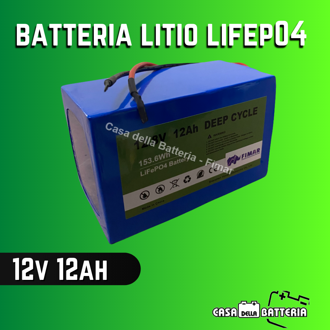 Batteria LiFePo4 12,8V 12AH Fimar - fimarshop