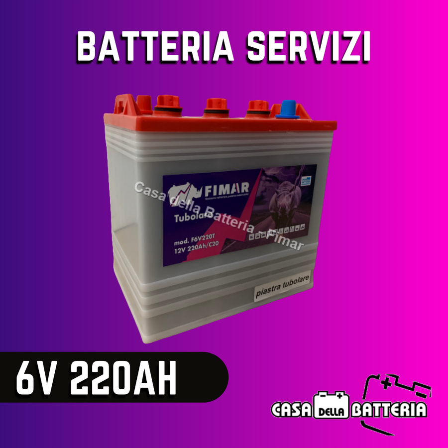 Batteria per Servizi Camper 12V 120AH 343X172X230 Piastra Tubolare  Corazzate 1200 cicli