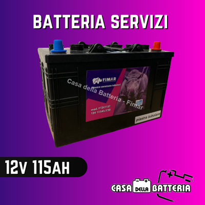 Batteria servizi/trazione 12V 115AH COMPACT B DX Fimar tubolare