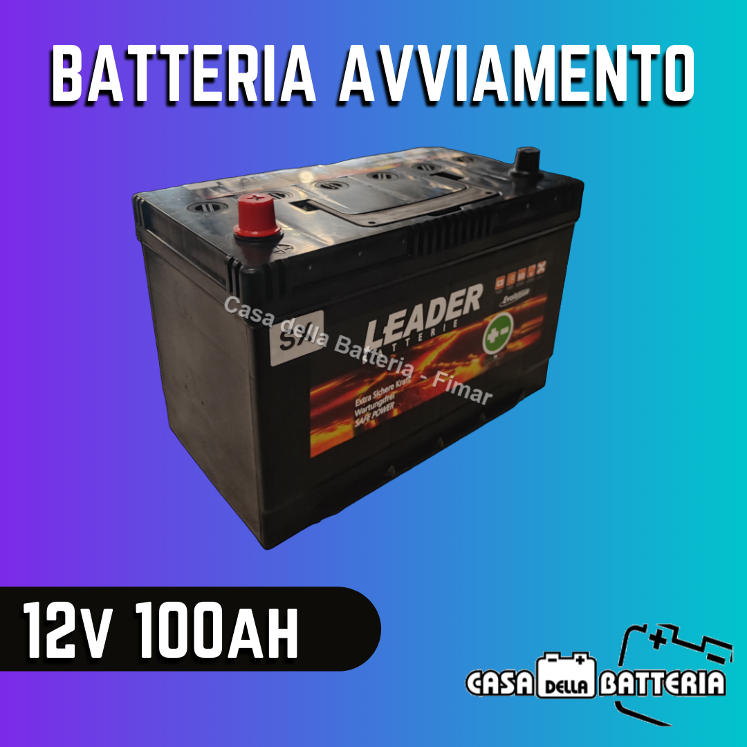 Batteria avviamento 100AH D31 SX Leader - fimarshop
