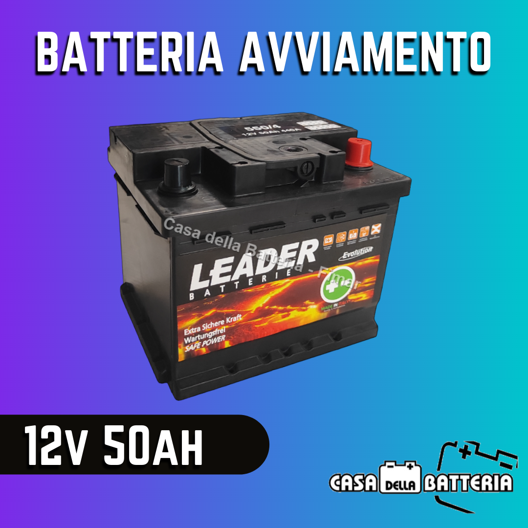 Batteria avviamento 50AH L1B DX Leader ribassata - fimarshop