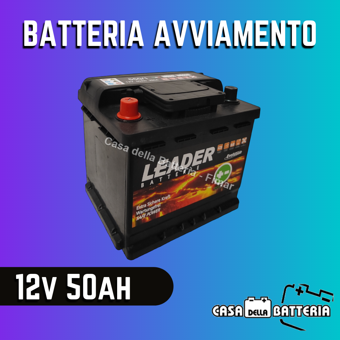 Batteria avviamento 50AH L1 SX Leader - fimarshop
