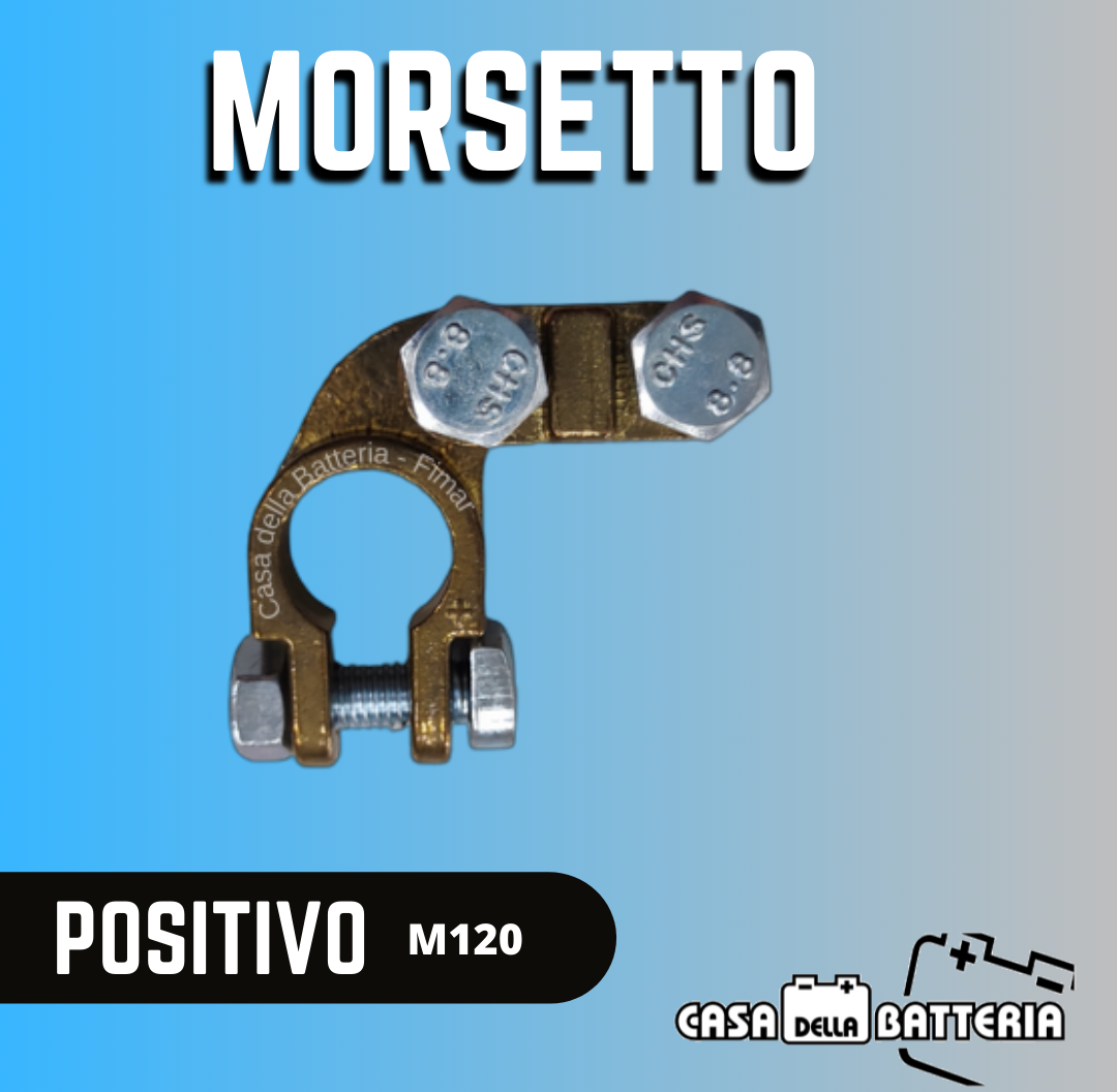 Terminali Batteria Auto In Ottone - Morsetti Positivo E Negativo Con Bulloni M8, 2 Pezzi - Foto 4