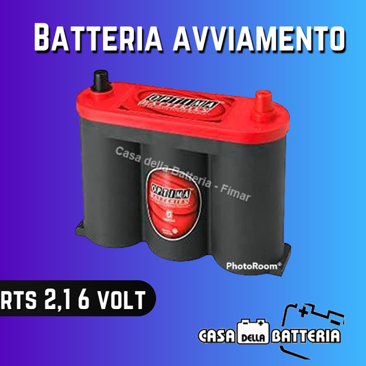 Batteria avviamento Optima Red Top RTS 2,1 6volt