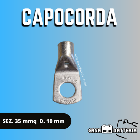 CAPOCORDA SEZ. CAVO 35 mmq. DIAM. FORO 10 mm.