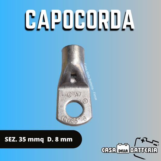 CAPOCORDA SEZ. CAVO 50 mmq. DIAM. FORO 8 mm.