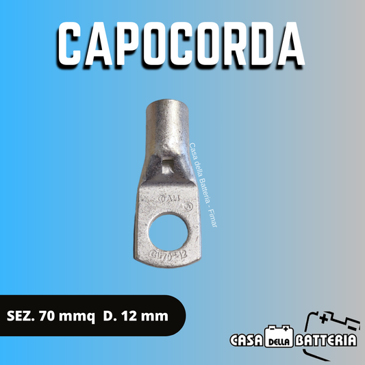 CAPOCORDA SEZ. CAVO 70 mmq. DIAM. FORO 12 mm.