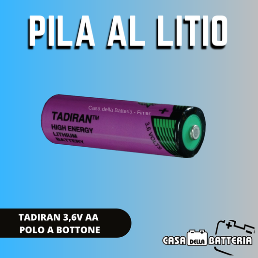 PILA AL LITIO 3,6V AA POLO A BOTTONE TADIRAN