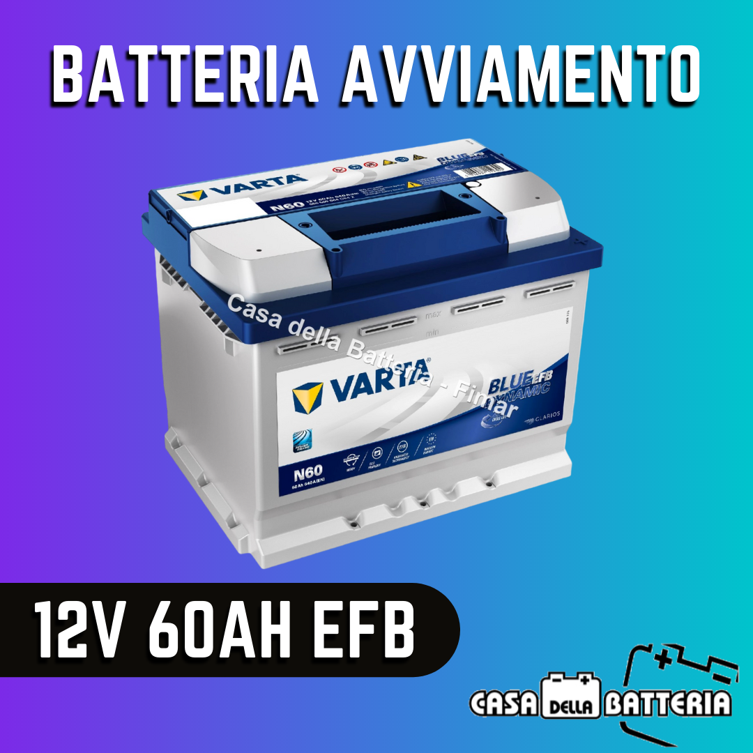 Batteria avviamento 60AH DX L2 Varta Blue Dynamic EFB - fimarshop