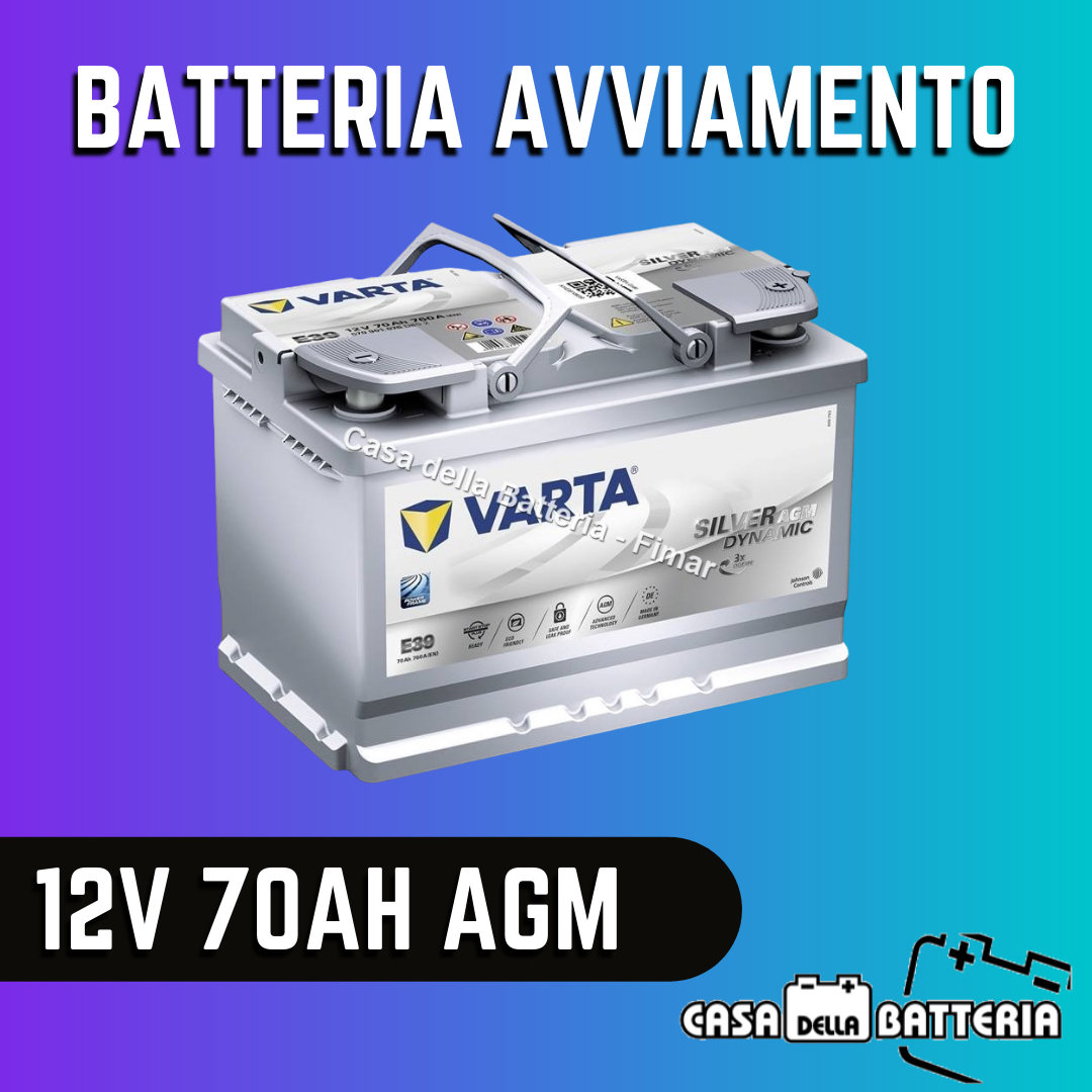 Batteria avviamento 70AH DX L3 Varta Silver Dynamic AGM - fimarshop