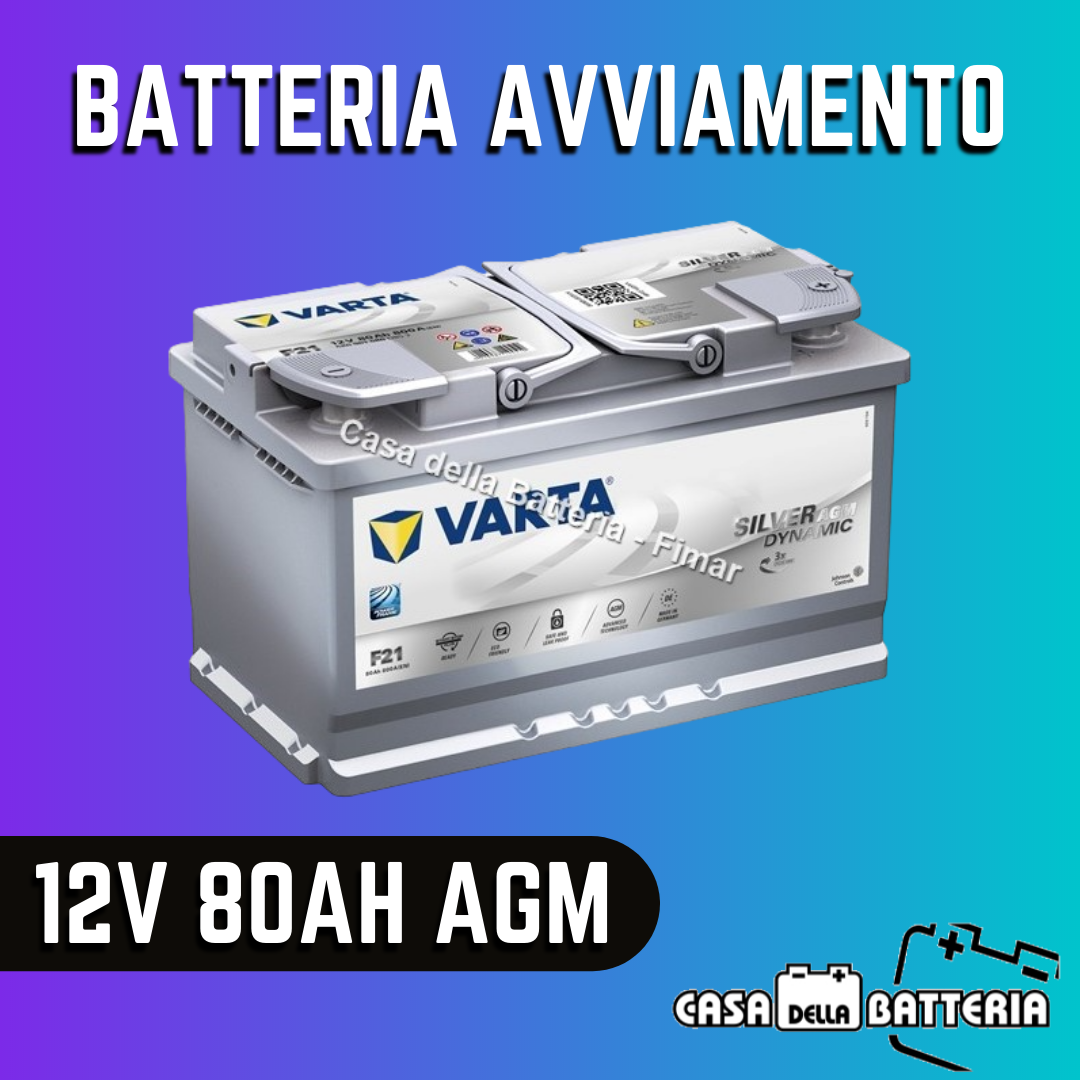 Batteria avviamento 80AH DX L4 Varta Silver Dynamic AGM - fimarshop